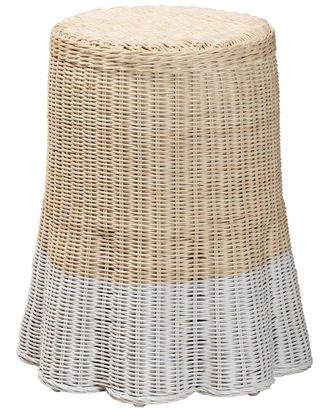 Baxton Studio Sarna Natural Rattan End Table