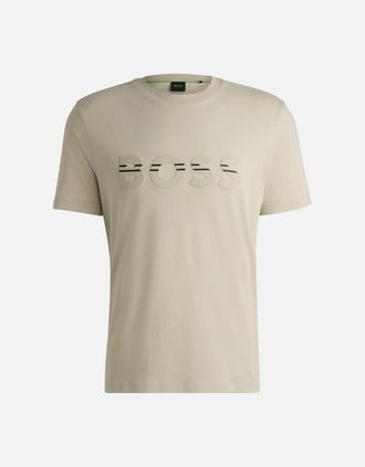 HUGO BOSS Mens Hugo Boss Mens Light Beige T-Shirt - Tan - Size: 42
