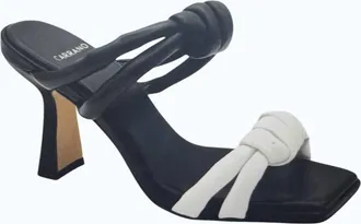 Carrano Womens Patty Slide Heel In Black/white