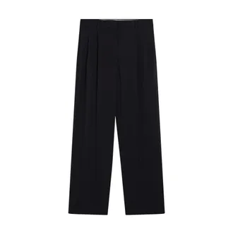 Miu Miu Wool Superfine Pant - female - Miu Miu - Wide Trousers - Blue - M - Trousers