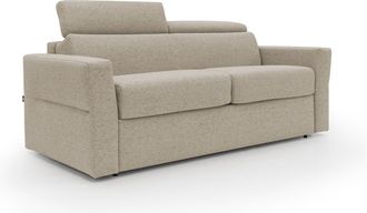 Divani.Store Divani.store - Avalon Sof&aacute; Cama Con Colch&oacute;n De 18 Cm De Altura En Tejido Impermeable 200 Cm (140x197 Cm) Beige