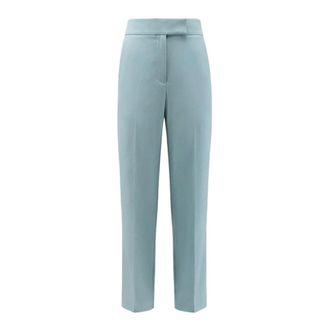 Joseph Aix Light Linen Blend Trousers - female - Joseph - Straight Trousers - Blue - XS - Trousers