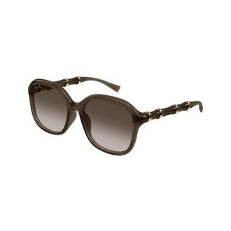 Gucci Rechthoekige Zonnebril - unisex - Accessoires - Bruin - Maat: 55 MM