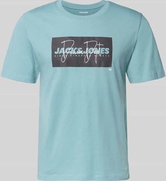 Jack & Jones Jack & Jones Regular Fit T-Shirt aus reiner Baumwolle Modell COLE in Petrol, Gr&ouml;&szlig;e XXL