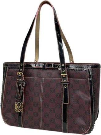 Loewe Pre-owned Tote Bags, female, Red, Size: ONE SIZE Pre-owned Shoulder Tote Bag