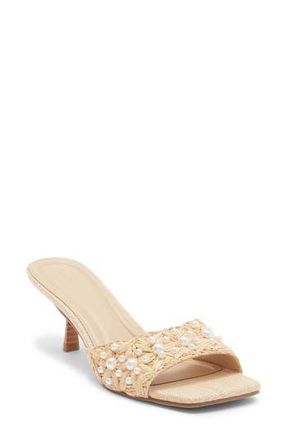 Open Edit Charlie Heeled Sandal in Beige Pearl at Nordstrom Rack, Size 5.5