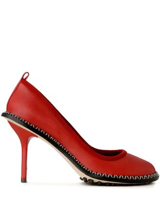 MISCI suede Santana heeled pumps - women - Suede/Leather/Leather - 36 - Red