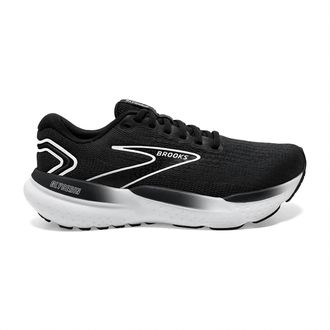 Brooks Mens Glycerin 21 Road Running Shoes In Black Grey White