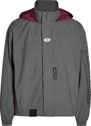 Aape By A Bathing Ape Piumino con cappuccio e logo - Grigio