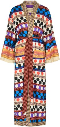 Valentino Belted Printed Silk-Twill Robe Cover-Up