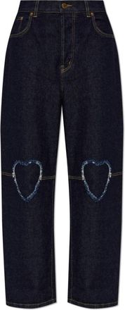 Moschino High-waisted Jeans - Dames - Regular Fit Jeans - Blauw - S - Denim - Jeans