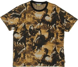 Iuter Wilde Paarden Tee Heren T-Shirt - Heren - T-shirts - Oranje - XL - Tops