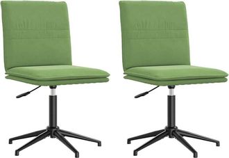 vidaXL Sillas De Comedor 2 Unidades Terciopelo Verde Claro Vidaxl