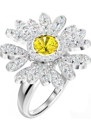 Swarovski Womens 5534936 Ladies Eternal Flower Ring - Silver Metal - Size U