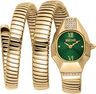 Just Cavalli Womens JC1L397M0045 Ladies Signature Snake Lunara Watch - Gold