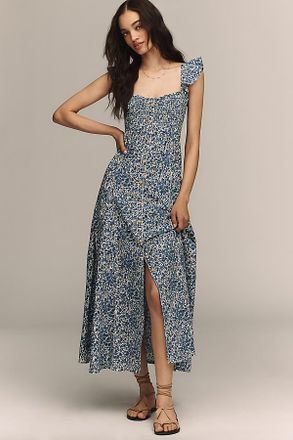 Pilcro Cotton Buttondown Midi Dress