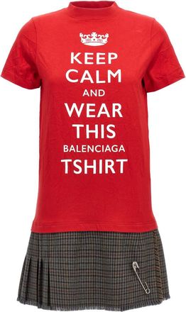 Balenciaga Multicolor Keep Calm dress
