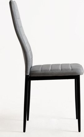 Regalos Miguel Packs Sillas Comedor - Pack 4 Sillas Lauter Tela - Gris Oscuro