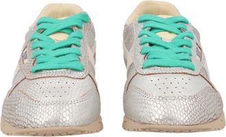 Autry Multicolour Textured Metallic Laminated Leather Sneakers