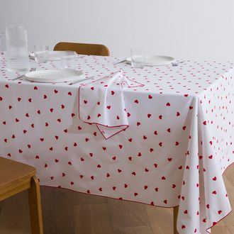 La Redoute Interieurs Katoenen tafelkleed, hartenprint, SCACCO