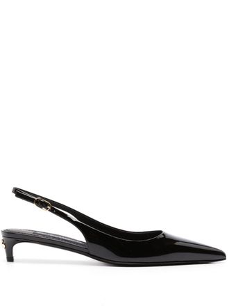 Dolce & Gabbana 40mm patent slingback pumps - Black