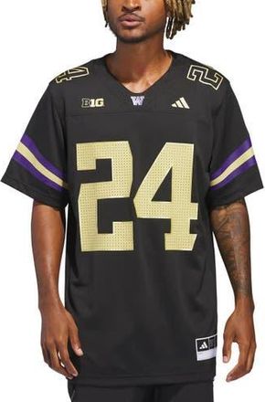 adidas Mens adidas 24 Black Washington Huskies Alternate Premier Strategy Jersey at Nordstrom, Size Medium
