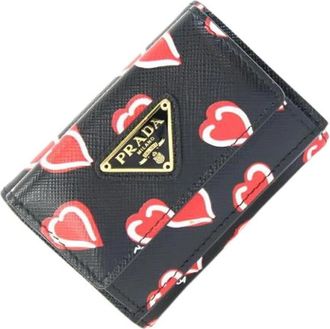 Prada Pre-owned Portemonnee (drievoudig) - Dames - Vintage Accessoires - Zwart - ONE Size - Leer - Vintage