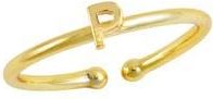 Savvy Cie Jewels 18K Yellow Gold Plated Initial Ring in Gold N at Nordstrom Rack
