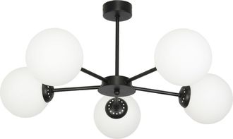 OEM L&aacute;mpara De Techo Negra Con Bolas De Cristal Varadera 14-830