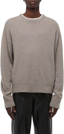 Helmut Lang Brushed Wool & Cashmere Sweater in Fog at Nordstrom, Size Xx-Large