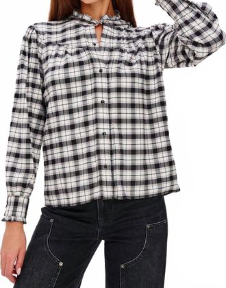 Rails Alanna Top In Ivory Smoke Onyx