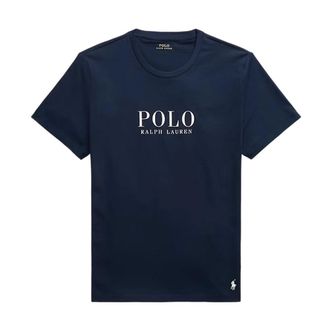 Polo Ralph Lauren Tops, Heren, Blauw, S, Katoen, Katoenen Crew Neck T-shirt Blauw