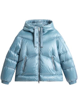 Woolrich Aliquippa kort donsjack - Blauw