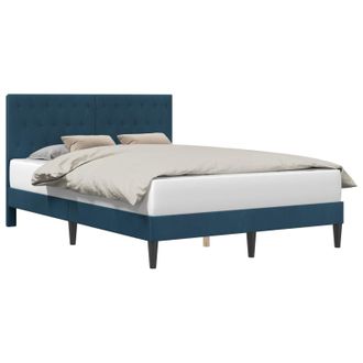 vidaXL Struttura Del Letto Con Testiera Blu 120 X 200 Cm Velluto Vidaxl