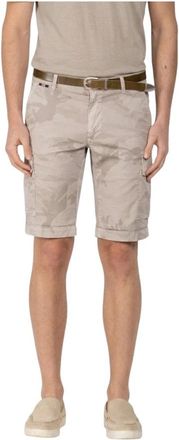 Mason's Chile Cargo Bermuda - Heren - Korte Broeken - Beige - S - Katoen - Korte Broeken