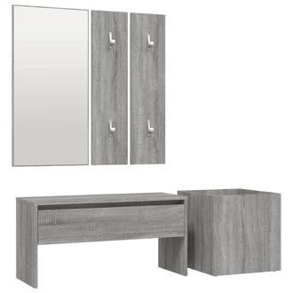 Berkfield Home Hallway Furniture Set Grey Sonoma Engineered Wood