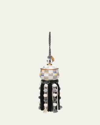 MacKenzie-Childs 11 Sterling Check Tassel