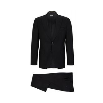 HUGO BOSS Heren, Pakken, Zwart, Maat: L Leer