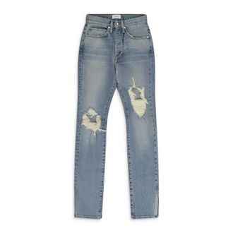 Rhude Blue Distressed Womens Skinny Jeans
