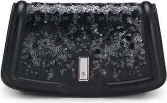 BOSS Ariell leather clutch bag with sequin embellishments