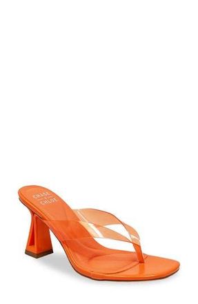 Chase + Chloe by Intouch Footwear Translucent Strap Block Heel Sandal in Orange at Nordstrom Rack, Size 10