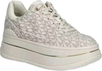 Michael Kors Zapatilla Deportiva Hayes con Logo de Firma y Plataforma - Shoes - Mujer - Beige - 38 1/2 EU