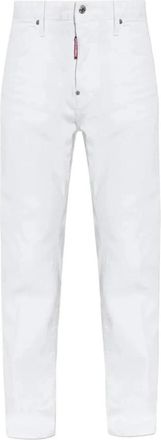 Dsquared2 Straight Jeans - Heren - Regular Fit Jeans - Wit - L - Katoen - Jeans