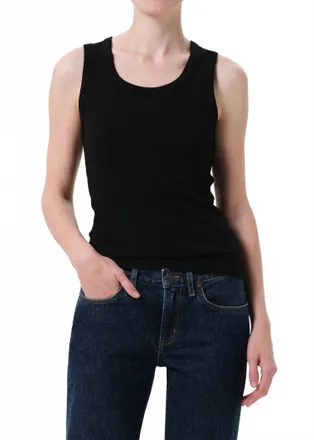 A Gold E Poppy Tank In Black