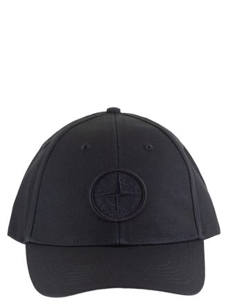 Stone Island Cap With Embroidered Compass Logo