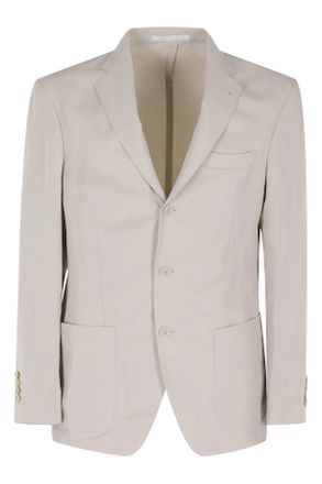 Eleventy Sand Soft Single-Breasted Pocketed Lyocell-Blend Blazer