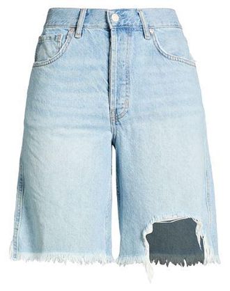 Free People BOTTOMWEAR - Denim shorts on YOOX.COM