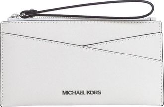 Michael Kors Portemonnee met rits en voorvak - Dames - Portefeuilles - Wit - ONE Size - Leer - Accessoires