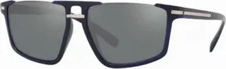 Versace Mens Greca Ve4363 Rectangle Sunglasses In Navy