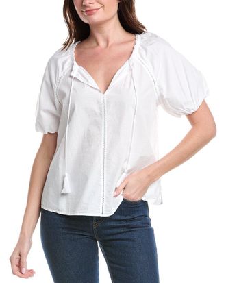 Tommy Bahama Oceana Puff Split Neck Top